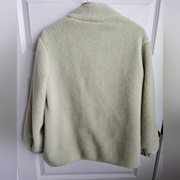 Pink Lily Free People Inspired Slopes Cozy Fleece Outdoor Jacket In Light Green - Picture 2 of 6